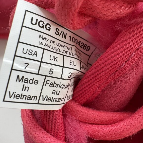 UGG Neumel Chukka Boots Lace Up Suede Ankle Booties Pink Glow Size 7 NEW - Picture 7 of 7